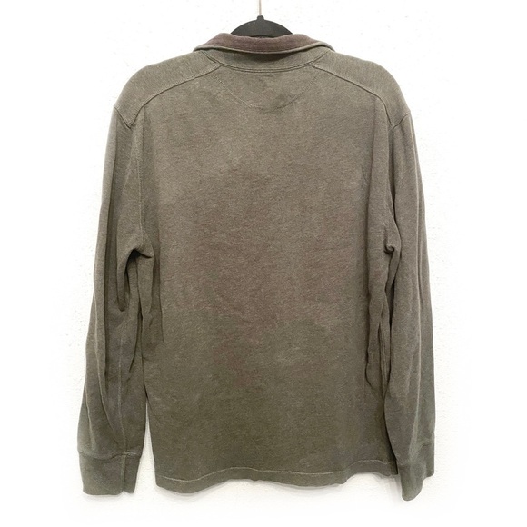 J.Crew medium green 1/4 zip pullover sweater - Picture 2 of 5